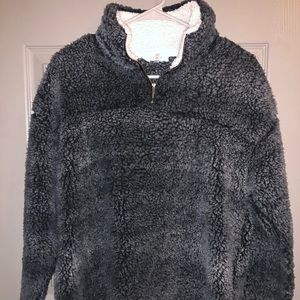 Peach love sherpa pullover